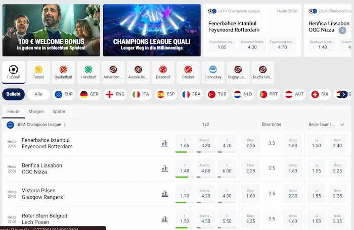 BetAtHome Casino sport